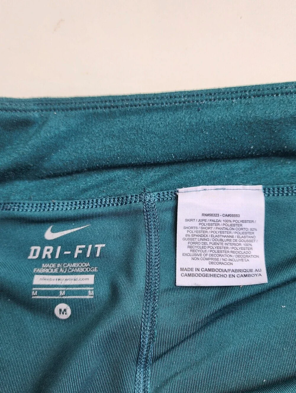 Nike Dri-FIT Womens Tennis Skort Green Athletic Skirt Size M Golf Pickleball